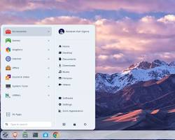 واجهة سطح المكتب لنظام Zorin OS