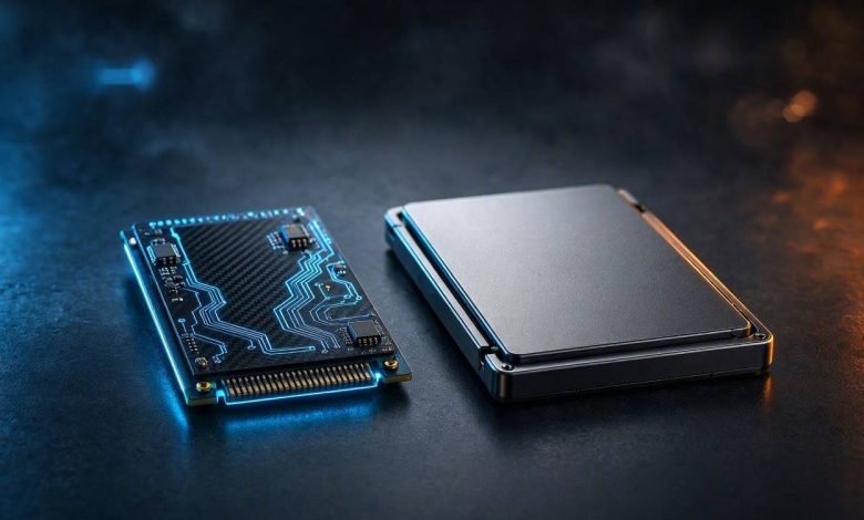 الفرق بين أقراص NVMe SSD و SATA SSD